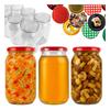 48X Jar 815Ml For Honey Jam Cucumbers Preserves Glass Jars +Lid Dia 82