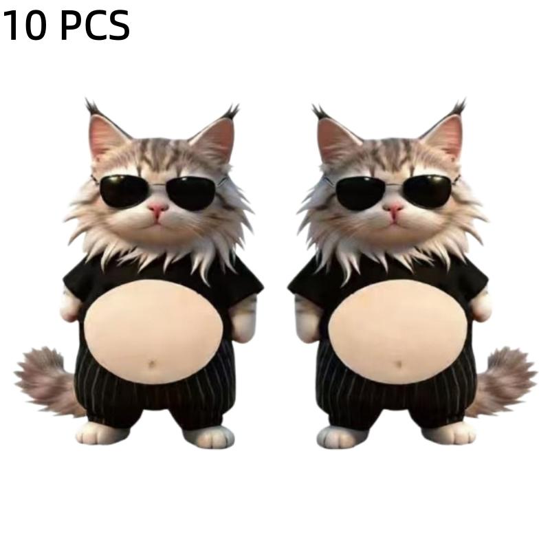 3D Fat Chai Dog Anti Collision Stickers DIY Cute Kitten Soft Silicone Self-Adhesive Stickers Children's Toy Birthday Gift