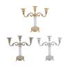 3 Arms Candle Holder Decorative Photography Prop Retro Design Candlelight Stand for Bar Bedroom Wedding Holiday Home Decor