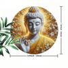 Metal Wall Art Vintage Buddha Round Sign Door Hanging Rustic Home Decor Entryway Garden Party