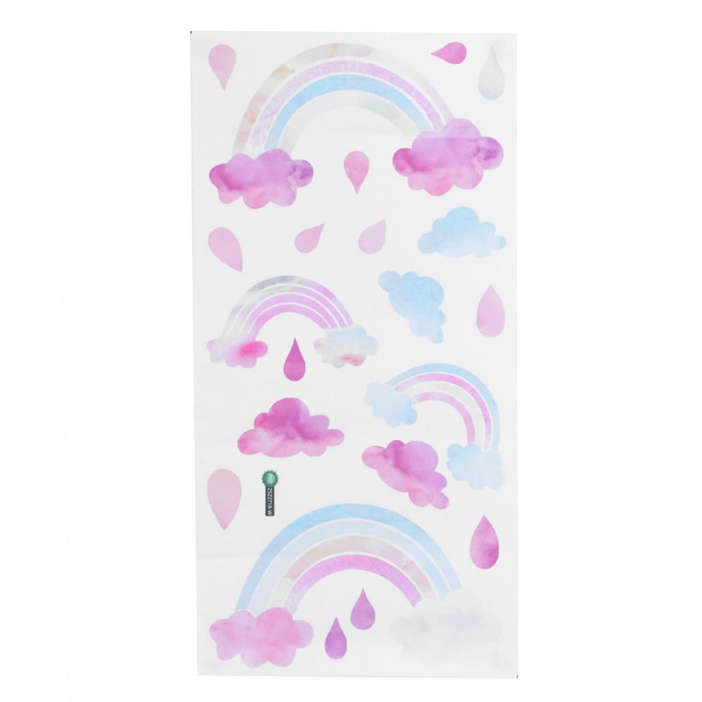Self Adhesive Wall Sticker Cute Clouds Raindrop Pattern Decal Children"s Room Bedroom Decor