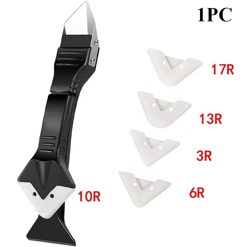 

5 in 1 Silicone Spatula Window Cleaning Tool Sealant Smooth Remover Squeegee Caulk Organizer Silicon Scraper Smooth Grout Kit 1PC