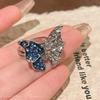 Butterfly Ring for Women Fashion Blue White Color Crystal Open Ring INS Women Party Ring Rock Jewelry Street Fashion