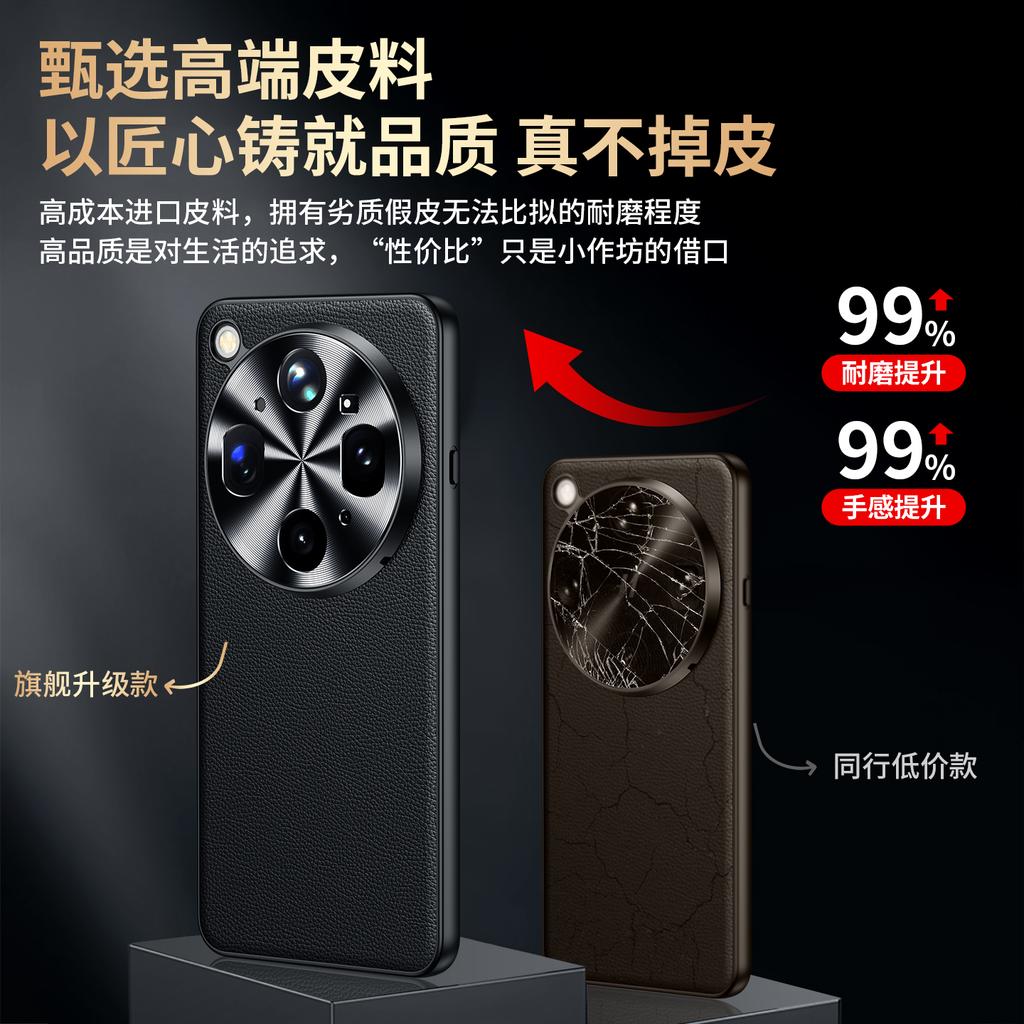 CD Pattern For OPPO Find X9 Ultra & X9s Pro Case Protection Hand Feel PU Leather Protector Mobile Phone Case Cover
