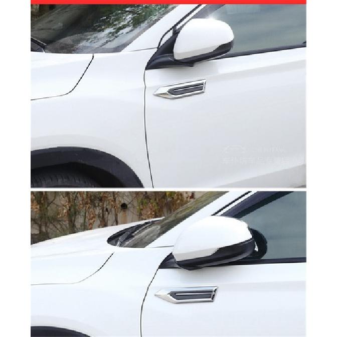 Car Fender Side Hood Trim Chrome Grille Shark Gill Air Flow Vent Sticker Access