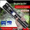Rechargeable High-Power LED Flashlight: Small, Portable, Tactical, Multifunctional, Long-Range White Light