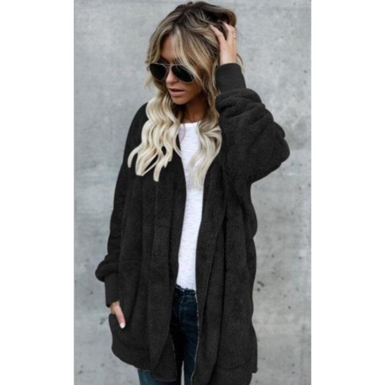 Women's Winter Warm Hooded Cardigan Long Sleeve Comfortable Hoodie Coat Fashion Windbreaker for Lady