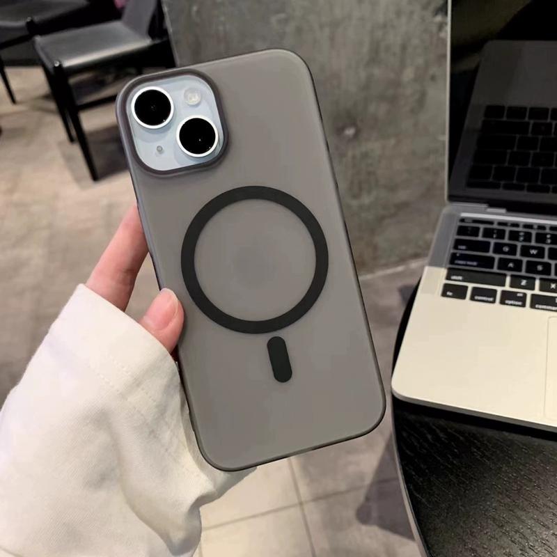 Luxury Matte Phone Case For iPhone 11 12 13 14 15 16 17 Pro Max Plus Air Magnetic Transparent Shockproof Bumper Cover