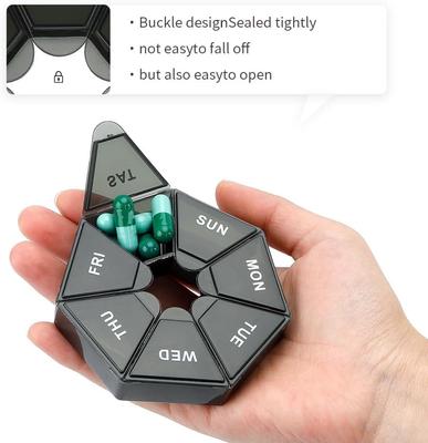 Mini Portable Pills Organizer Weekly Tablet Holder Portable Travel Mini Small Pill Box Pills Cases Storage Organizer Container