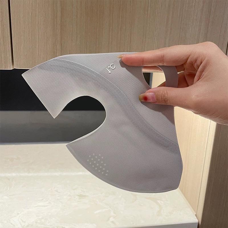 Women's UV Protection Face Mask - Breathable Mesh, Thin Ice Silk, Full Face Sunshade for Summer