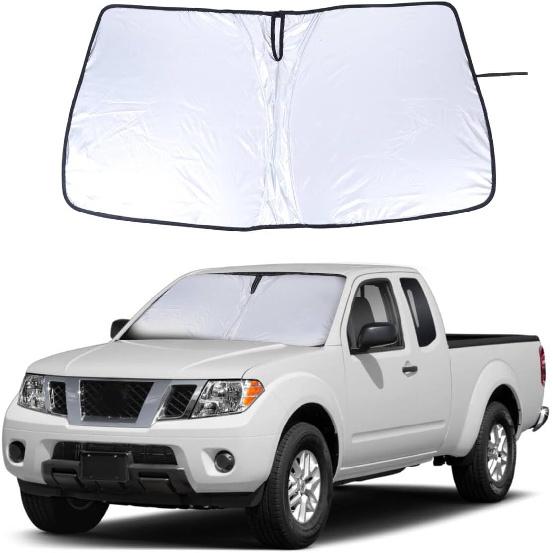 Car Windshield Sun Shade Compatible with Nissan Frontier 2013-2021 Windshield Sunscreen Heat Shield Front Windshield Sun Shade Folding Sunshade UV