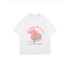 Oversized T-Shirt White Floral Design Sketch The Design Actually Does Graphic Print Casual Wear For Women Summer Outfits Streetwear Fashion Trendy Top