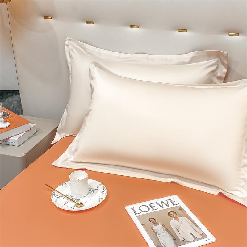 Pure Cotton Solid Color Long-Staple Pillowcase Pair – 100% Xinjiang Cotton, Single Piece, Simple Plain Design
