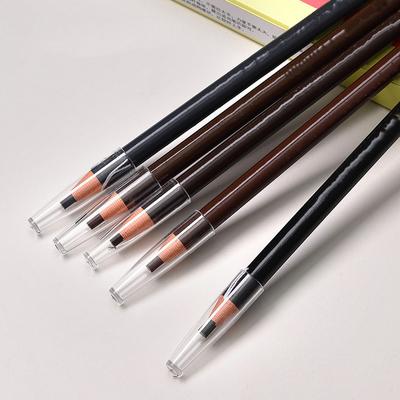 Lápiz de cejas con opción de 6 colores, resistente al agua y sin manchas, madera auténtica, núcleo duro, lápiz de cejas