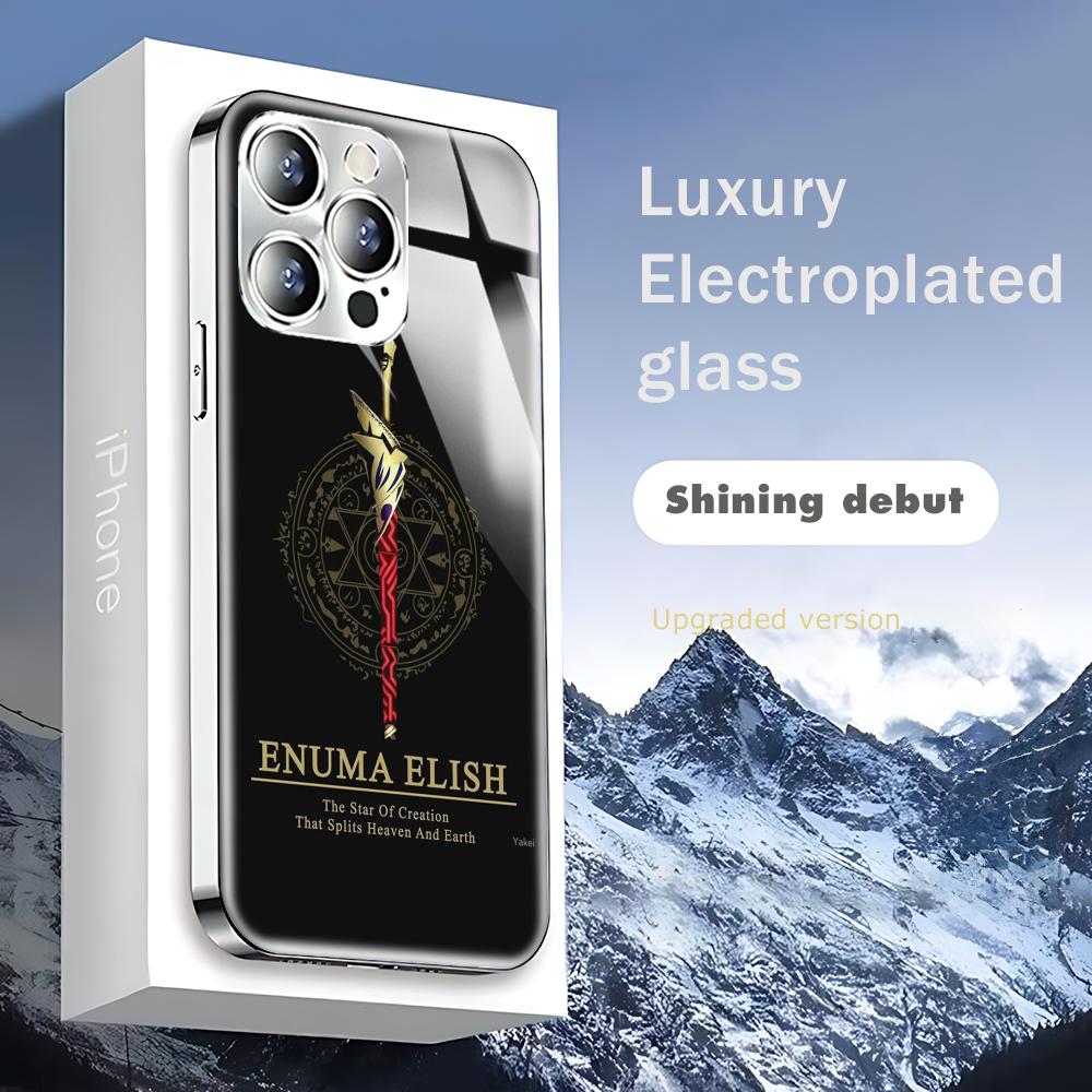 

Fatestrange Чехол для телефона-обманки Для iphone 17 16 15 14 13 12 Pro Plus Max Новый Гальванизированный стеклянный Чехол iPhone 12 Pro Max