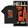 Coolmind X0074 Hell Yeah Attitude Hellfire Spirit Graphic Tee Cotton Exclusive Men Tshirt Streetwear T Shirt for Men Tee Shirt