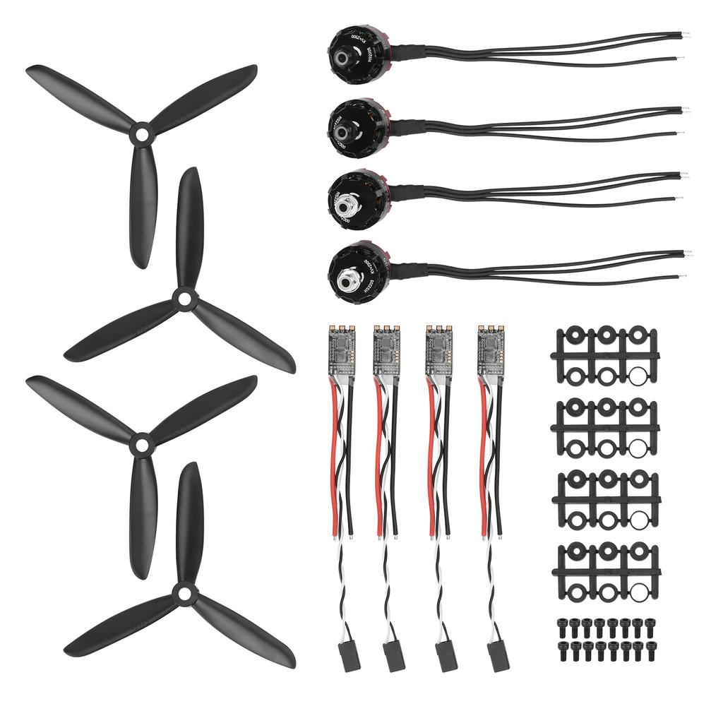 2205 2300 KV Aluminium Alloy CW+CCW Motor 20A Brushless ESC+Propeller Kit Set RC Accessory