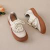 Feerldi Brand Oxford Sneakers Woman Retro Brown Flats Designer Casual Lace Up Moccasins Female Genuine Leather Driving Shoes