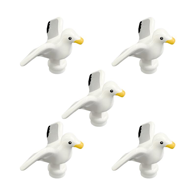 

Building Blocks animal flying birds eagle seagull flamingo vulture sparrow parrot parakeet hawk jungle wildlife doll model 5pcs