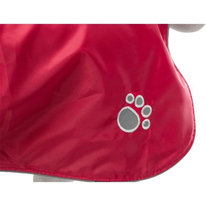 Kabát pro psa - TRIXIE - Orléans červený - Nepromokavý - Nylon - Měkký fleece