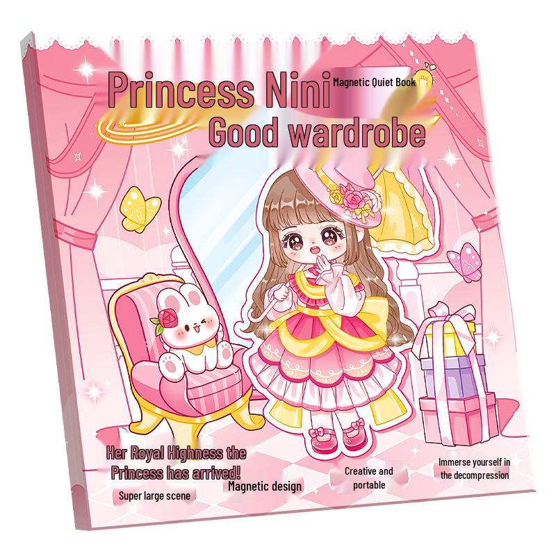Magnetic Quiet Book: New Style Planner with Educational Stickers for Girls – No-Cut Magnetic Attraction & Iron Absorption