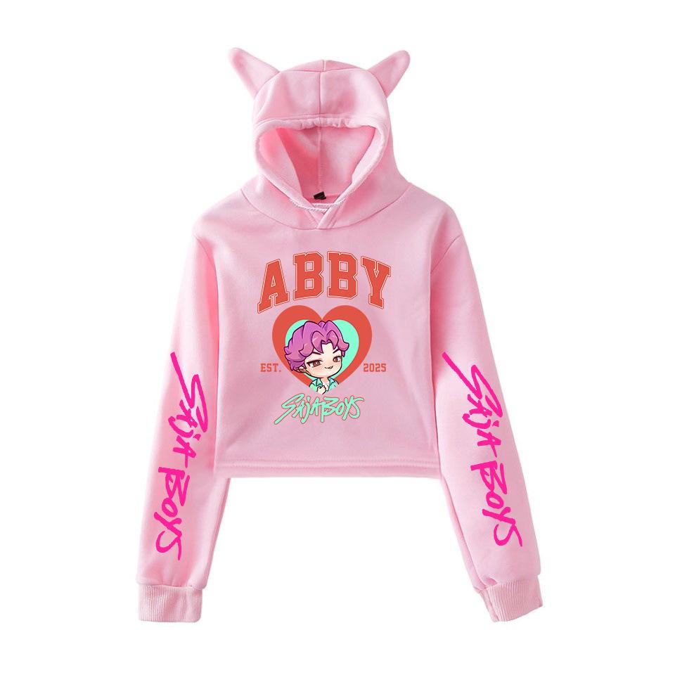 Fashion Kpop Demon Hunters Saja Boy Crop Tops Women Sweatshirt Long Sleeve Girls Fashion Hoodie