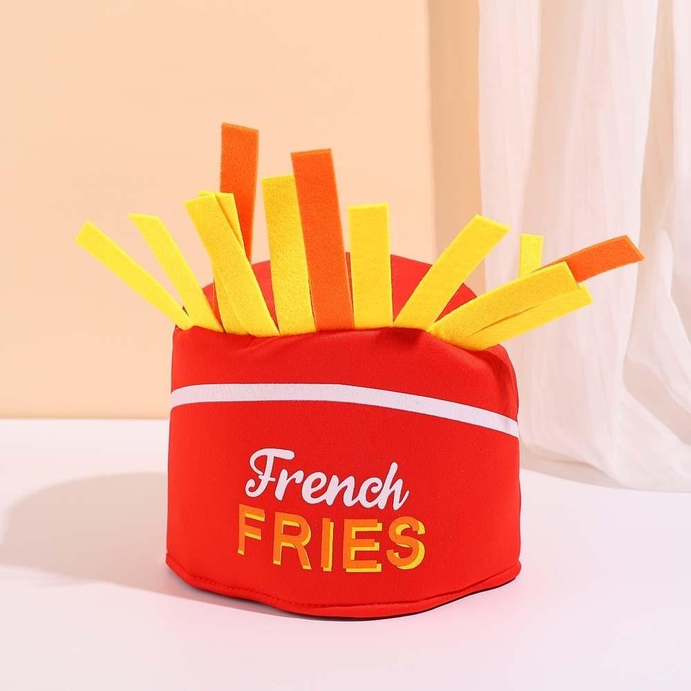 Creative Halloween French Fries Hat Cloth Funny Taco Hair Hoop Yellow Personalized Creative Pizza Hat Performance Props