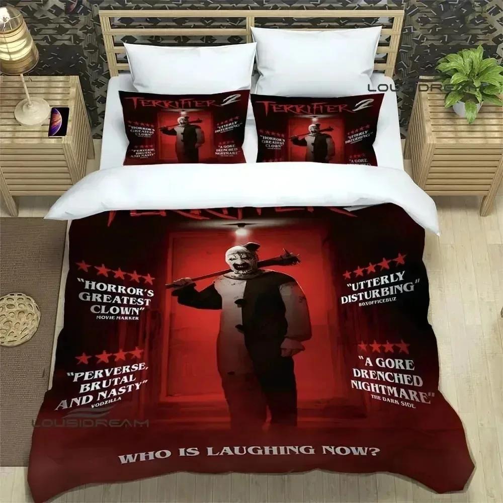 Terrifier horror 3D NEW Duvet Cover Pillowcase Bedding Set Adult Boy Girl Bedroom Decoration Children Single Double Large
