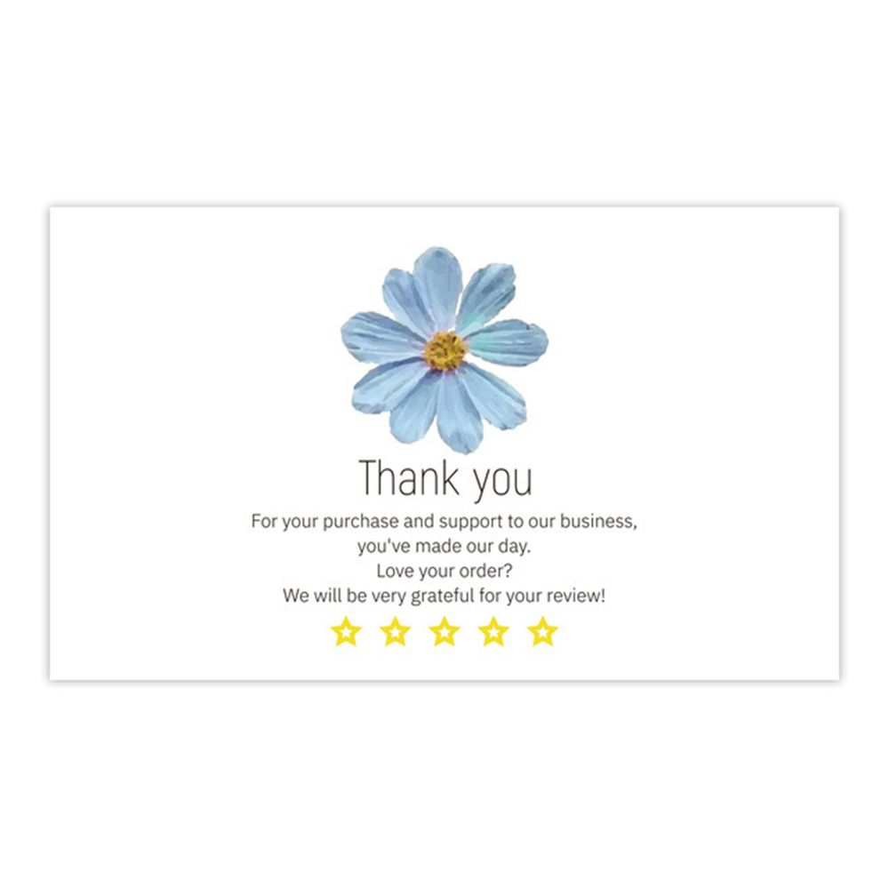 For Small Business Thank You For Your Order Appreciate Cards Handmade With Love Flower Pattern