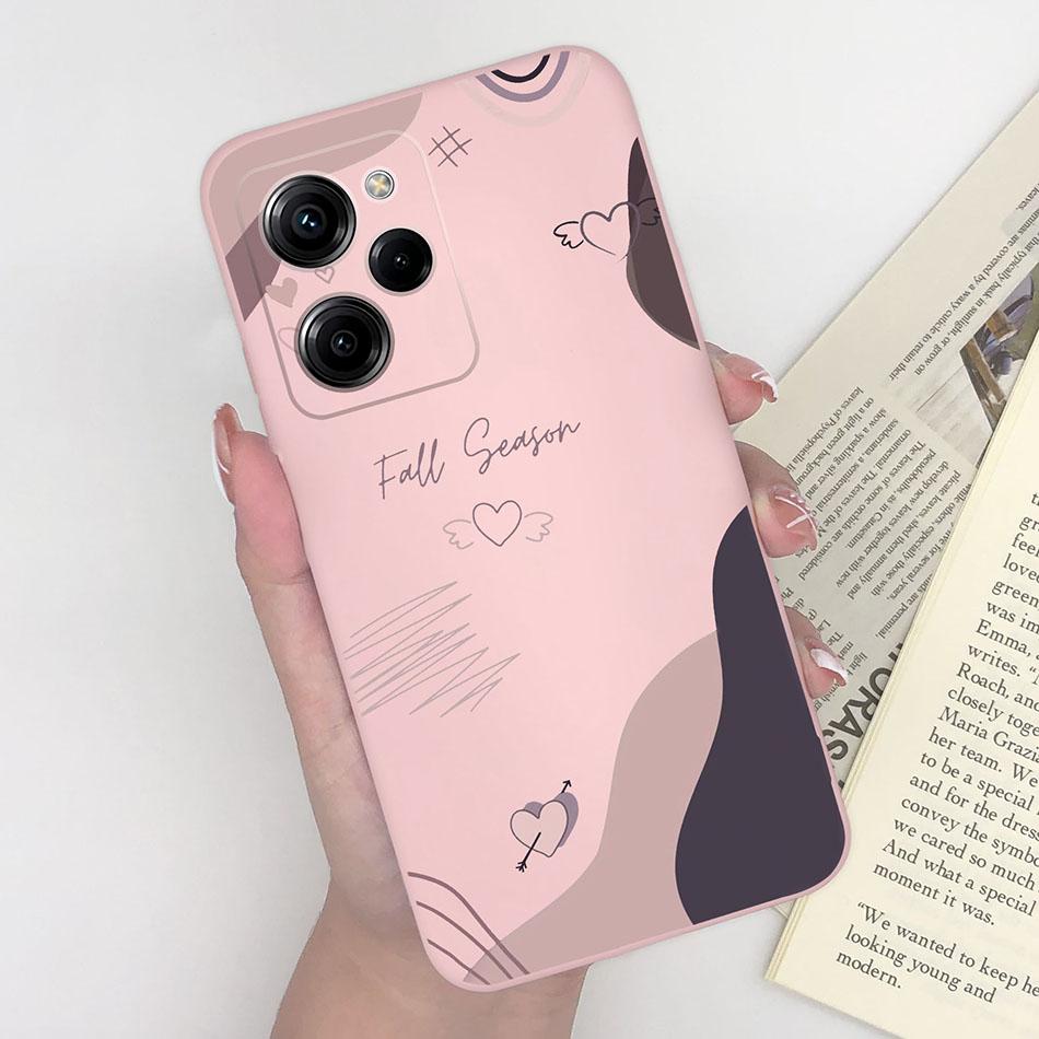 Cell Phone Case For Xiaomi Poco X5 Pro 5G Trendy Pattern Silicone Protective Matte Cover For PocoX5 X 5 X5Pro Capa Funda Bumper