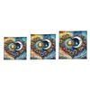 Portable Meditations Tablecloth Sun and Moon Pattern Tarots Mat Game Accessories for Gatherings Easy To Carry Design
