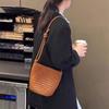 Woven Casual French Bag, New Large-capacity Trend Single Shoulder Niche Texture Bucket, Women's Bag After Delivery