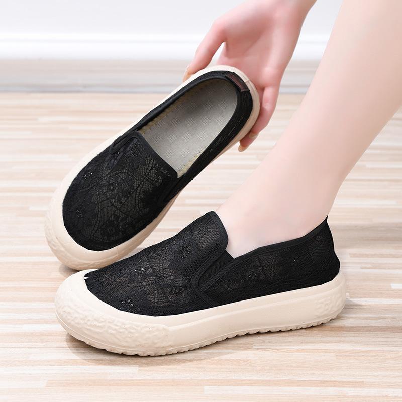

Xiaoxiangfeng fisherman shoes women s new summer lace mesh shoes casual breathable hollow cloth shoes women 35