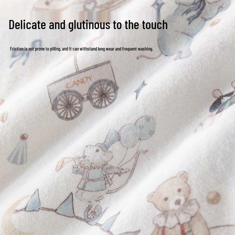 Quilted Baby Two-Piece Homewear Set - Front-Opening Thin Cotton for Autumn/Winter