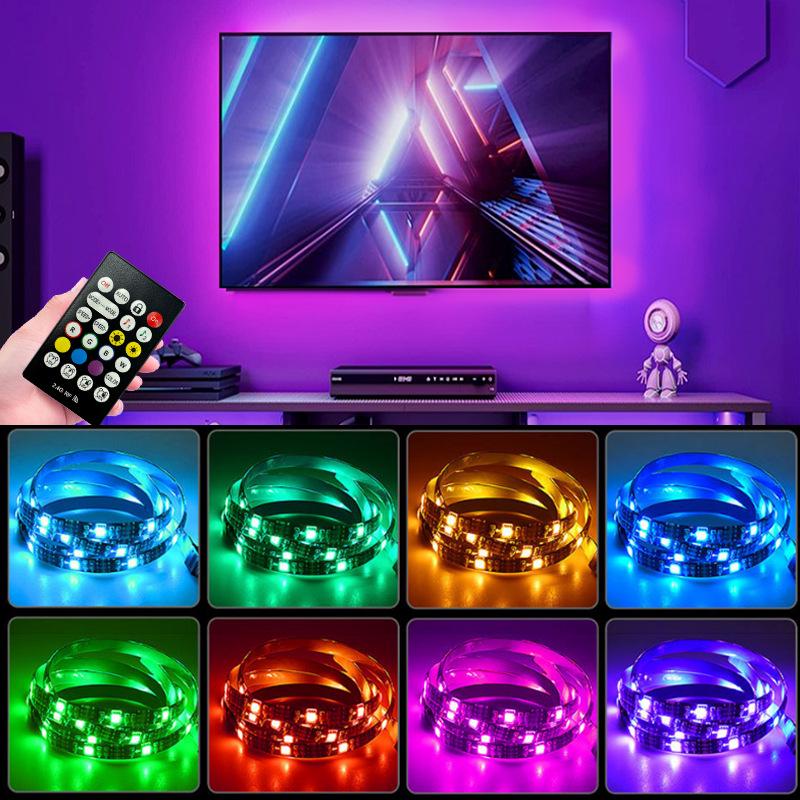 Bluetooth LED Strip Light for TV: USB-Powered, Music-Synced, Colorful Ambient Lighting