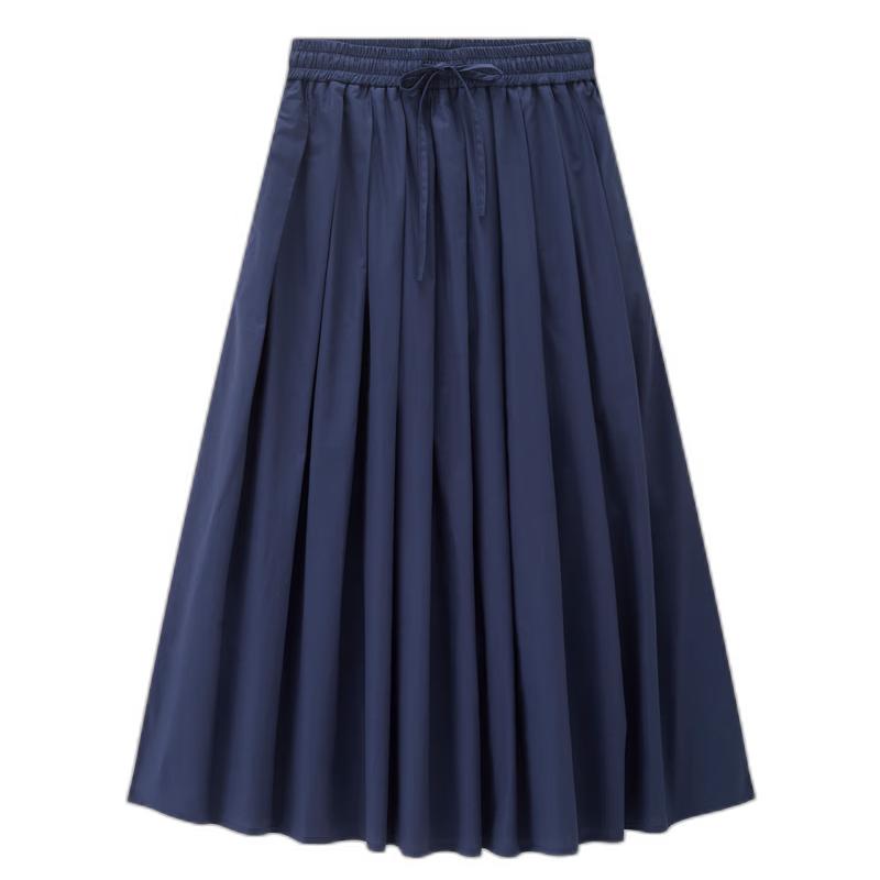 Giordano Women s A-Line Pleated Cotton Midi Skirt XL