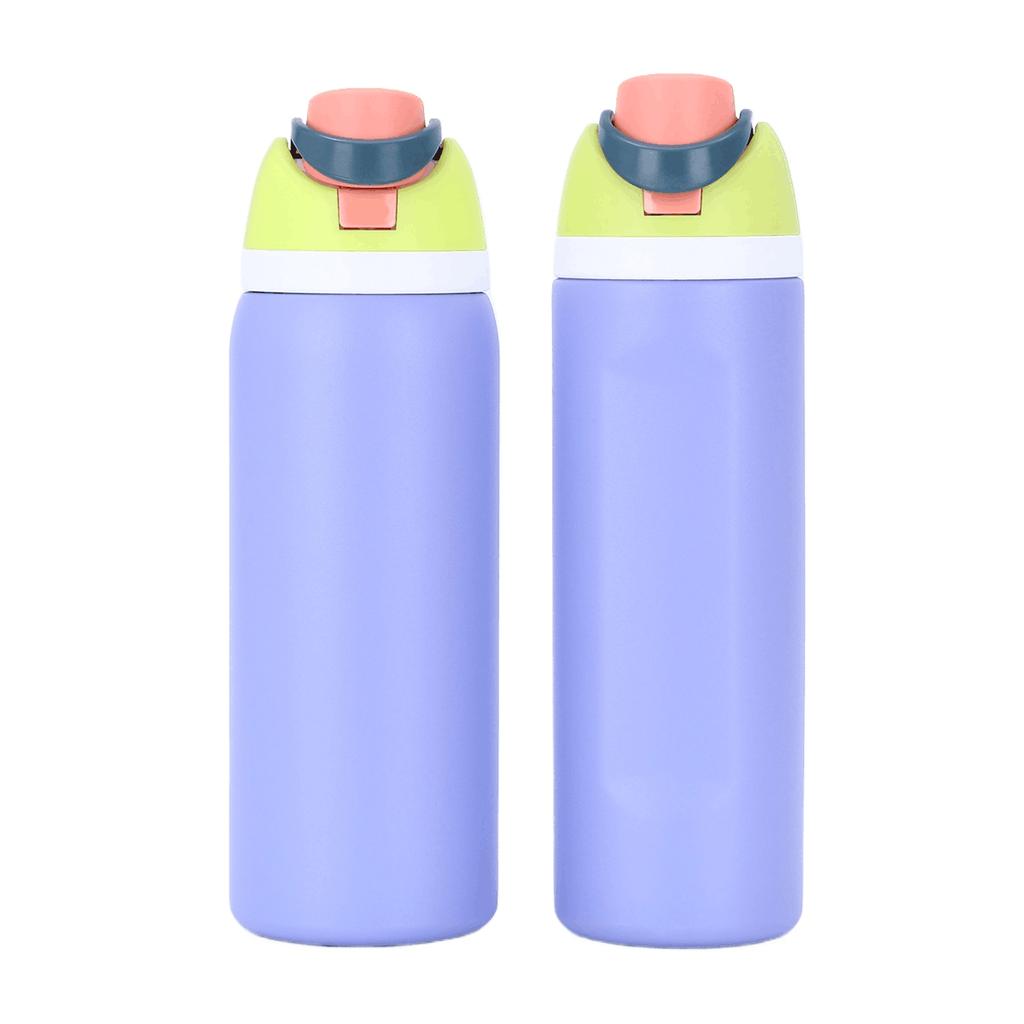 Thermos Cup 24/32oz Double-Layer Stainless Steel Space Kettle Water Bottle with Straw Car Outdoor Sports Camping Sports