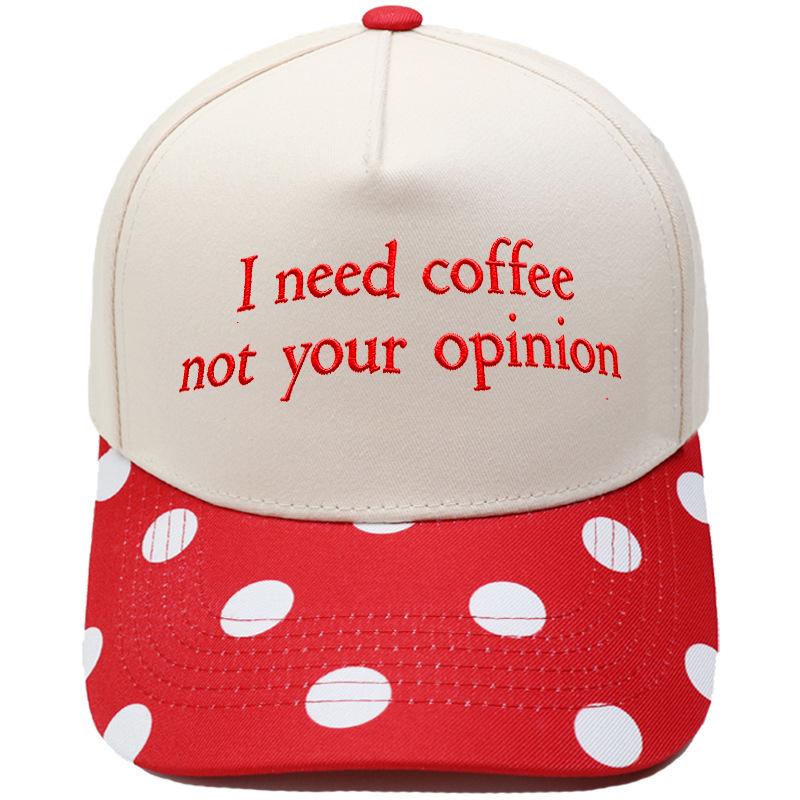 I Need Coffee Embroidered Truck Driver Hat Color Matching Fun Men and Women Casual Shade Dad Hat