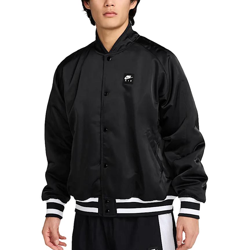 Nike Sportbekleidung Air Varsity Jacke Bequeme Mode Freizeitjacke Herrenjacken Schwarz HJ0302010