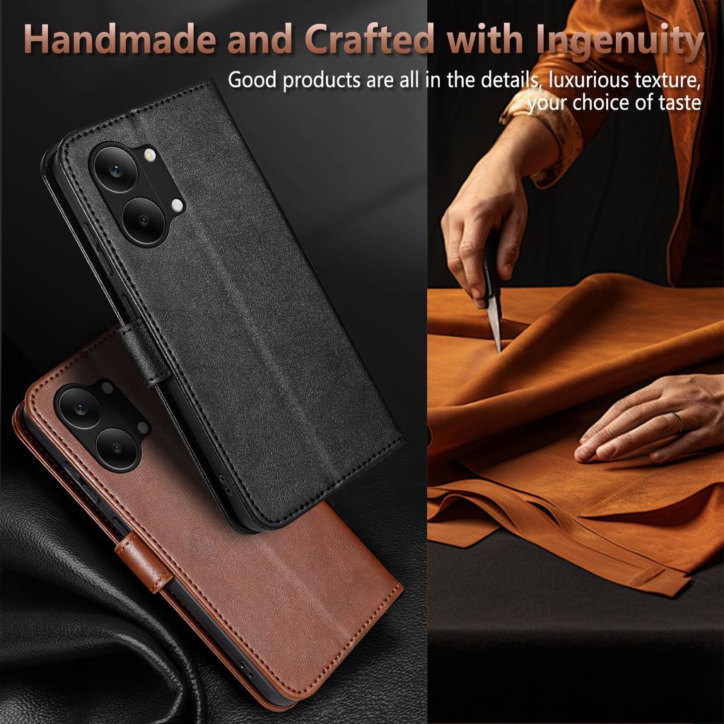 EUCAGR Business Wallet Magnetic Soft TPU PU Leather Case for Xiaomi POCO X8 Pro Max/POCO X8Pro Max Holder Shockproof Cover