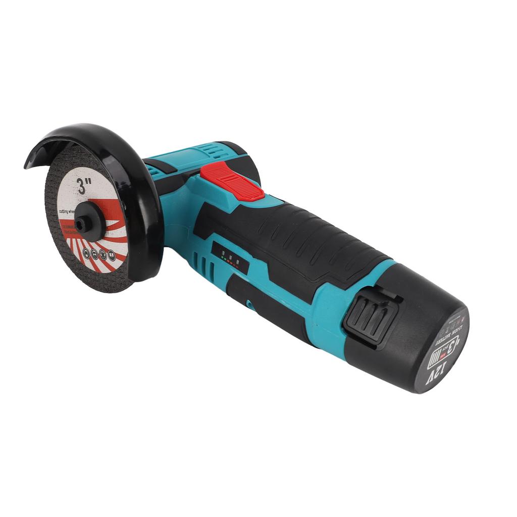 3in Angle Grinder Cordless Electric Grinding Tool 12V Handheld 1500mAh Light Weight Mini Grinder
