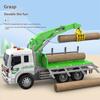 Children's Toys Inertial Wood Truck Water Pipe Truck Road Tow Truck Sound and Light Toy Car