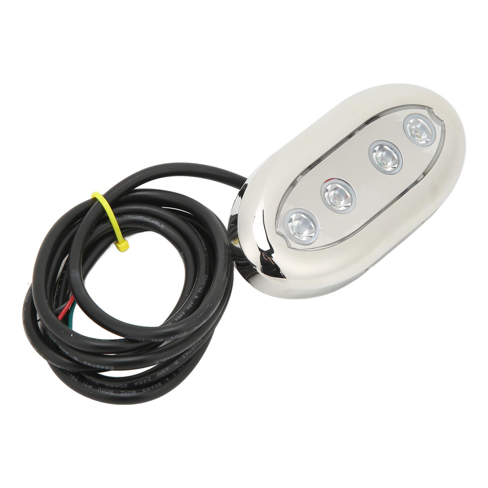 

Marine Underwater LED Light DC 12V‑24V IP68 Waterproof Universal Fit for Boat Yacht Waterside Blue Light 4W