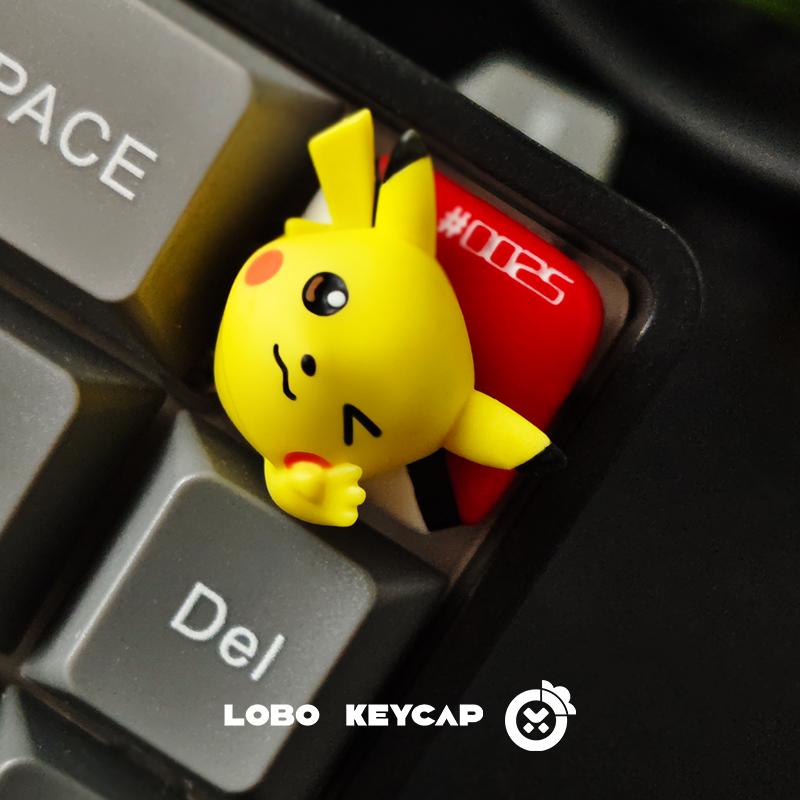 Pokemon Series Psyduck Pikachu Peripheral Mechanical Keyboard Cute  Keycap Esc Resin Material Creative Custom Gifts