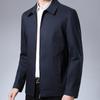 Middle-aged and Elderly Zipper Jacket Simple Loose Lapel Jacket Business Casual Trendy Men's Clothing
