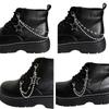 Double Layer Shoe Chain Canvas Shoes Chains Punk Style Star/Heart Pearls Shoe Buckles Jewelry Trendy Y2k Accessories