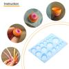 PATIKIL Paper Quilling Template 195 X 130 2 Pieces Half Ball Mold Crimper Tool for 3D Flower Pot Blue and Pink Board, Mm, Dome, 3-Row Craft,