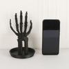 Gothic Skeleton Hand Jewelry Stand Black Plastic Necklace Earring Organizer Monster Hand Jewelry Display Tray Retro Home Decor