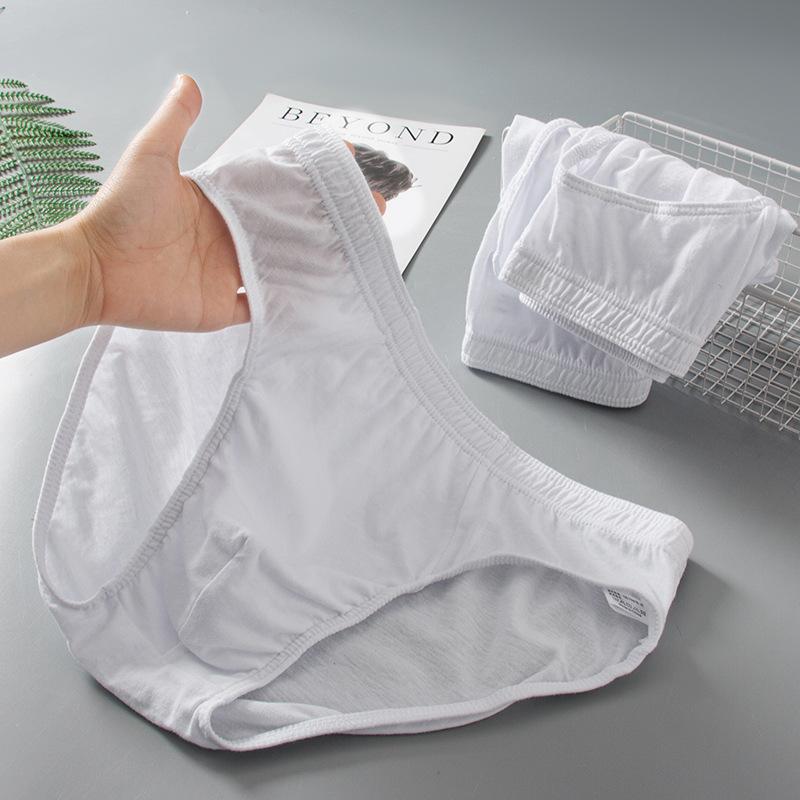 Slip da uomo taglia forte 6XL 7XL 8XL in cotone bianco, confezione da 3 morbide e traspiranti, intimo taglia grande, comodi e larghi, slip a triangolo