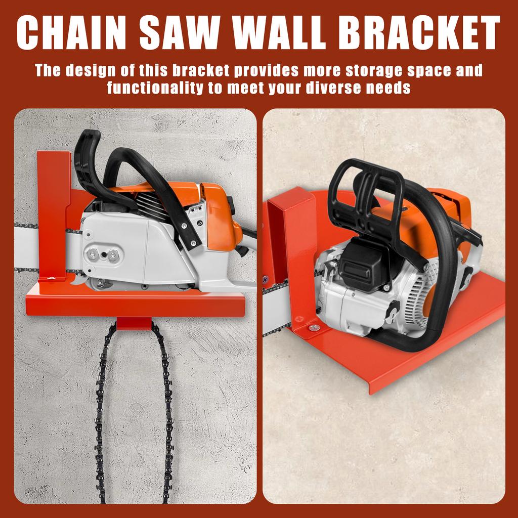 Chainsaw Holder Heavy Duty Saw Display Wall Mount Weeder Eater Support Lawn Mower Rack Trimmer Garage Organizer Chainsaw Rack